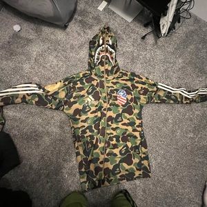 Bape X Adidas SB Shark Hoodie
